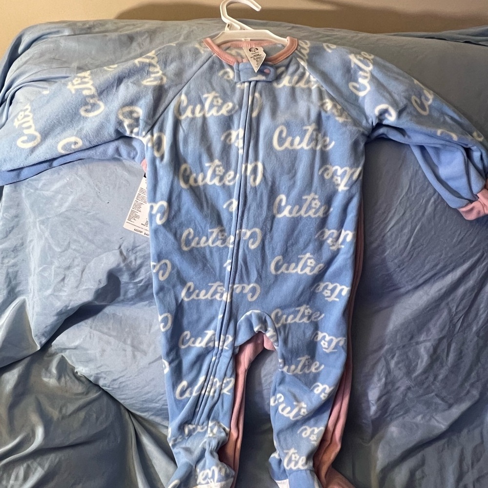 Gerber Blue and Pink Kids Footie One Piece